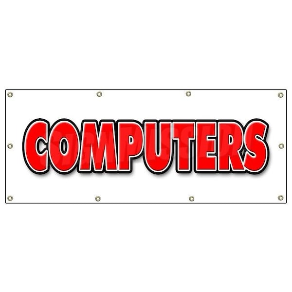Signmission COMPUTERS BANNER SIGN computer repair signs tech virus fix computer B-96 Computers - main